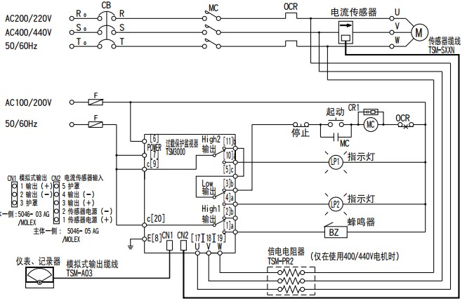 电机传动电气式过载保护应用